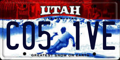 UT license plate C051VE