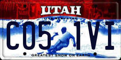 UT license plate C051VI
