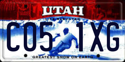 UT license plate C051XG