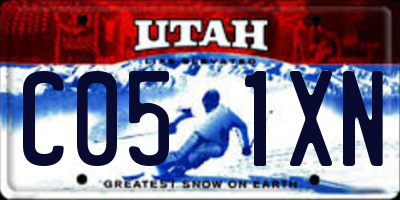 UT license plate C051XN