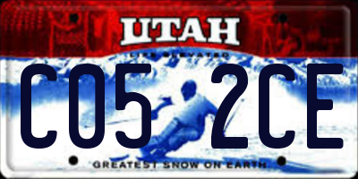 UT license plate C052CE