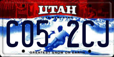 UT license plate C052CJ