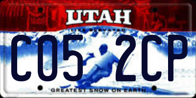 UT license plate C052CP