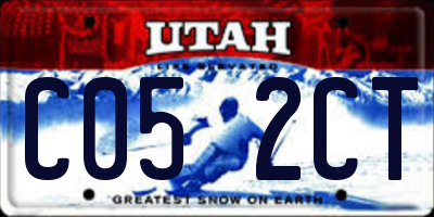 UT license plate C052CT