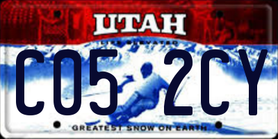 UT license plate C052CY