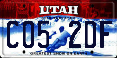 UT license plate C052DF