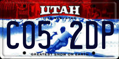 UT license plate C052DP