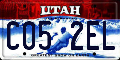 UT license plate C052EL