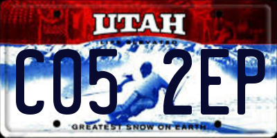 UT license plate C052EP
