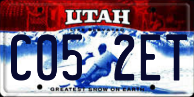 UT license plate C052ET