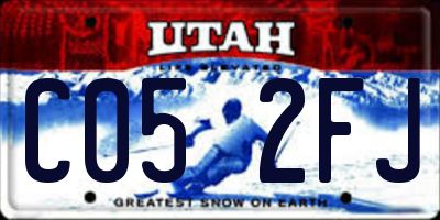 UT license plate C052FJ