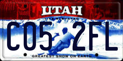UT license plate C052FL