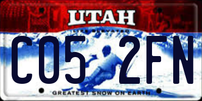 UT license plate C052FN