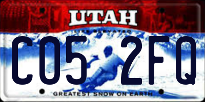 UT license plate C052FQ