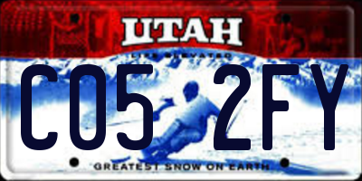 UT license plate C052FY