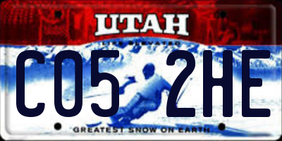UT license plate C052HE