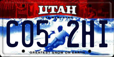 UT license plate C052HI