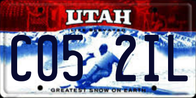 UT license plate C052IL