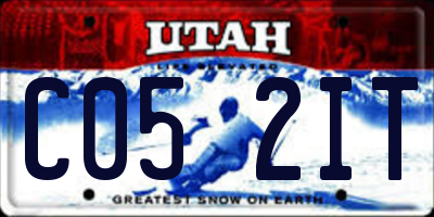 UT license plate C052IT