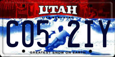 UT license plate C052IY