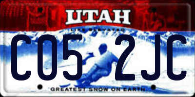 UT license plate C052JC