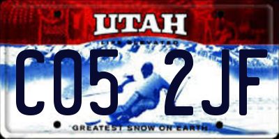UT license plate C052JF