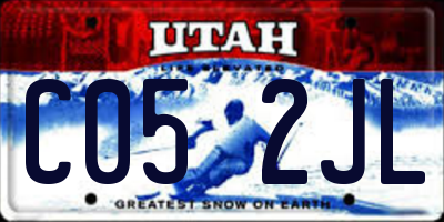 UT license plate C052JL