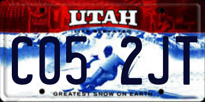 UT license plate C052JT