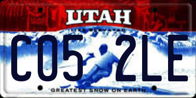 UT license plate C052LE