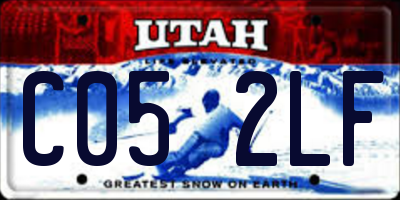 UT license plate C052LF