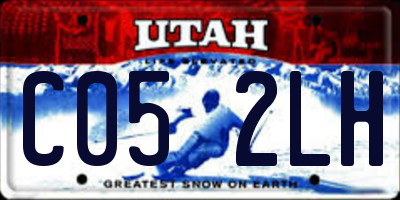 UT license plate C052LH
