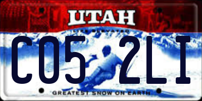 UT license plate C052LI