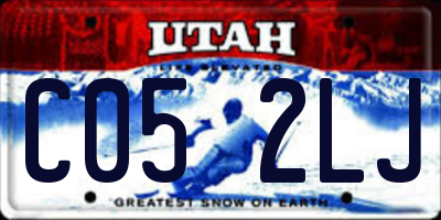 UT license plate C052LJ