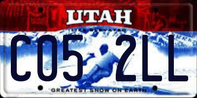 UT license plate C052LL