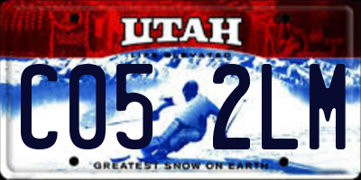 UT license plate C052LM