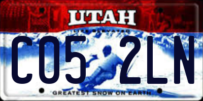 UT license plate C052LN