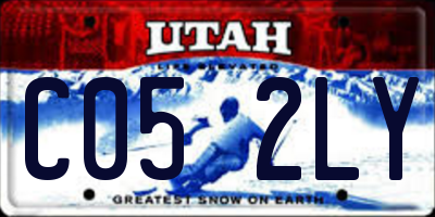 UT license plate C052LY