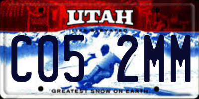 UT license plate C052MM