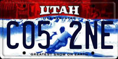 UT license plate C052NE