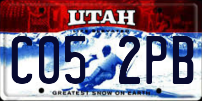 UT license plate C052PB