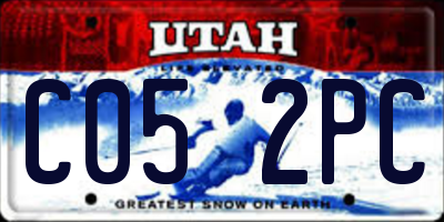 UT license plate C052PC