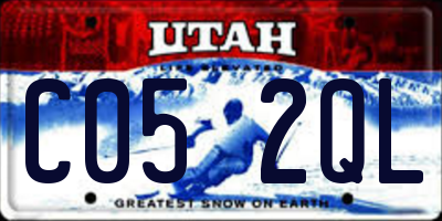 UT license plate C052QL