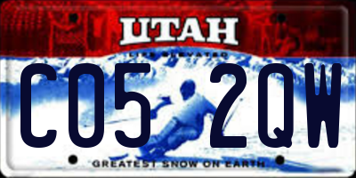 UT license plate C052QW