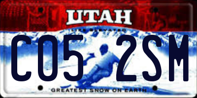 UT license plate C052SM