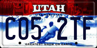 UT license plate C052TF