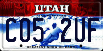 UT license plate C052UF