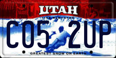 UT license plate C052UP