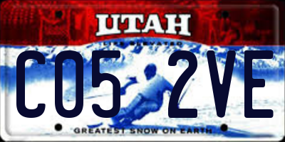 UT license plate C052VE