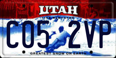 UT license plate C052VP