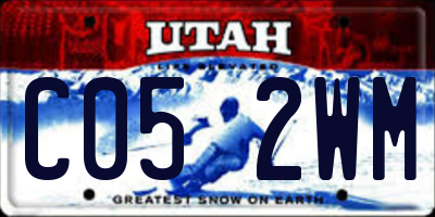 UT license plate C052WM